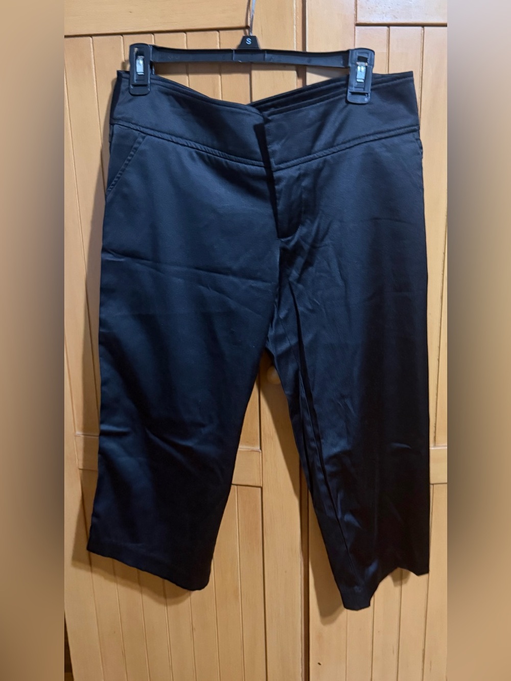 Candies Capri Satin Pants - Black Sz 7